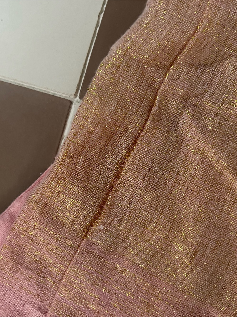 Lemlem Tila Sun Dress Pink Metallic Stripe Maxi Dress Small - Picture 10 of 10